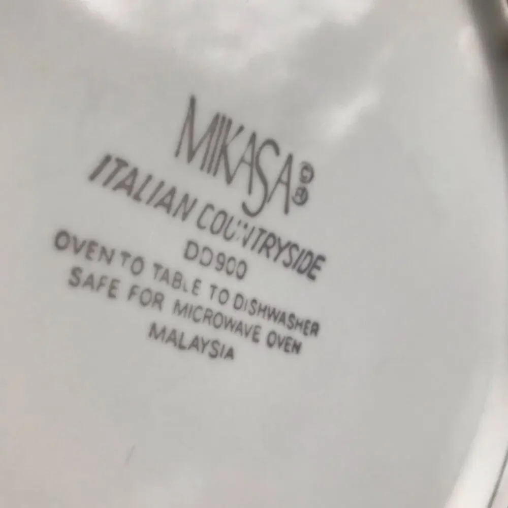 Mikasa Italian Countryside Dinner White Plates Set of 2 Y2K